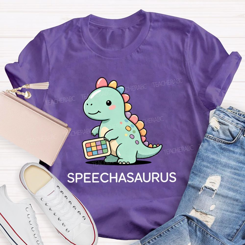 Speechasaurus Speech Therapist Dinosaur Vibes Teacher T-shirt