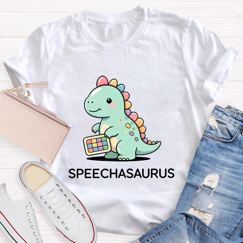 Speechasaurus Speech Therapist Dinosaur Vibes Teacher T-shirt