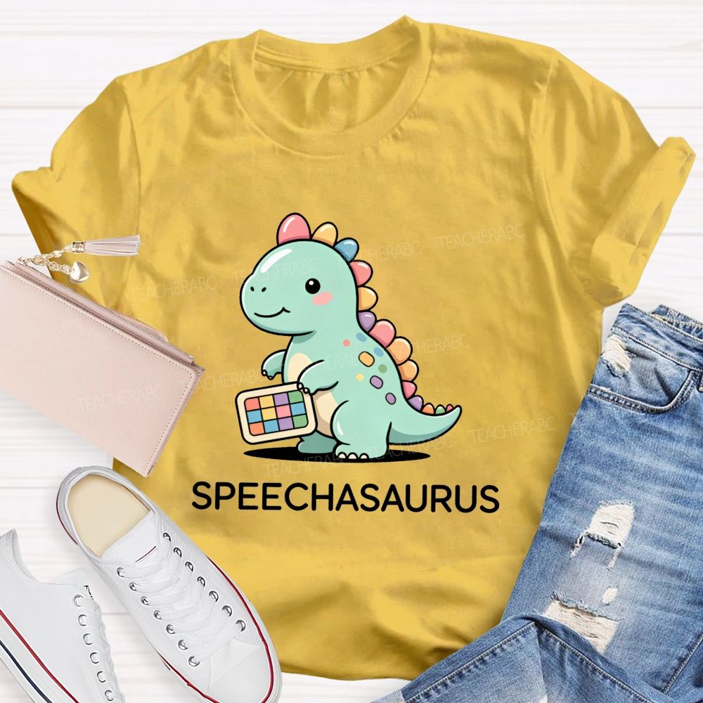 Speechasaurus Speech Therapist Dinosaur Vibes Teacher T-shirt