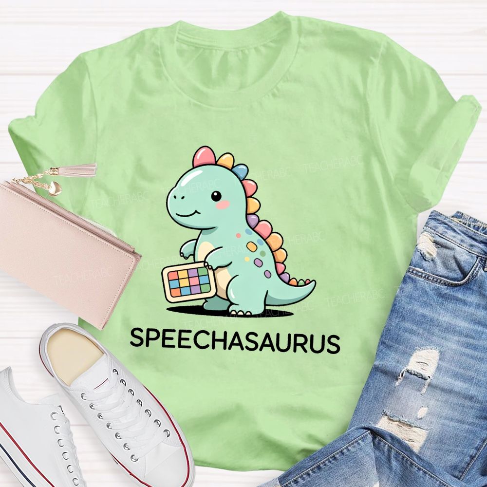 Speechasaurus Speech Therapist Dinosaur Vibes Teacher T-shirt