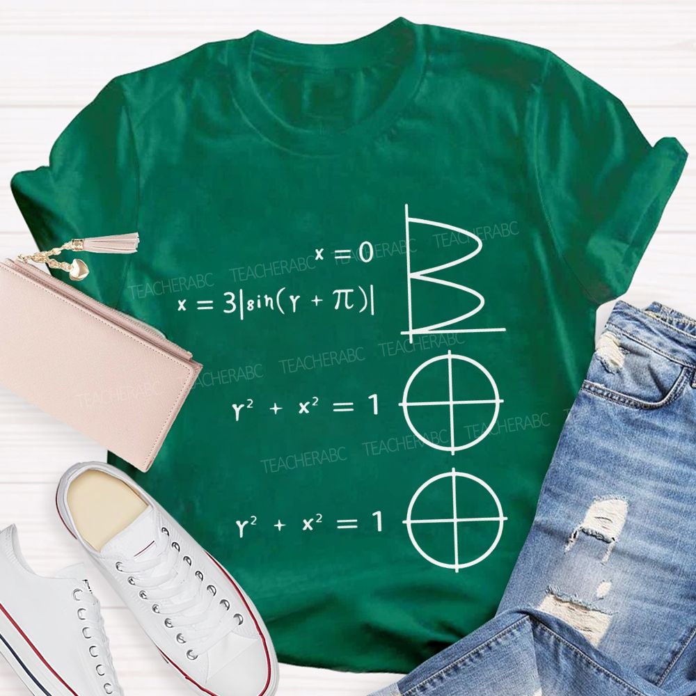 Math Makes Boo Formula Graphic Halloween Teacher T-shirt