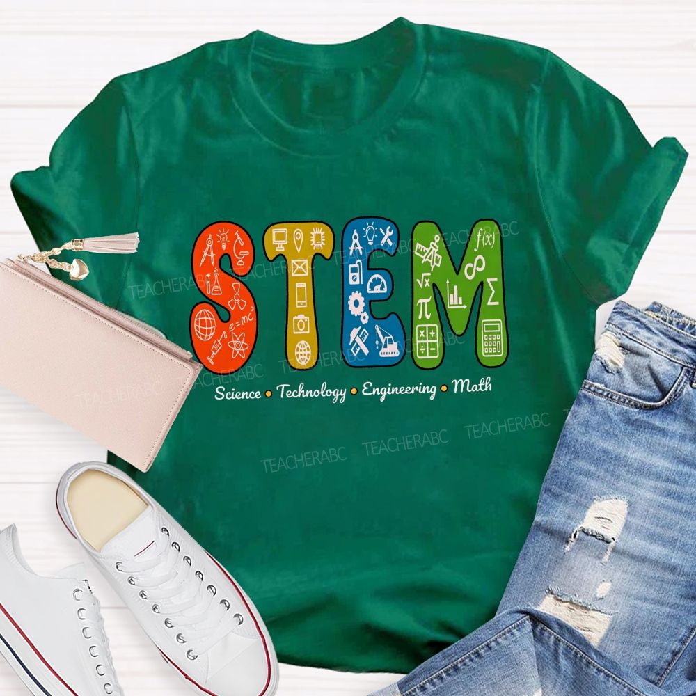 STEM Science Technology Engineering Math Geek Teacher T-shirt