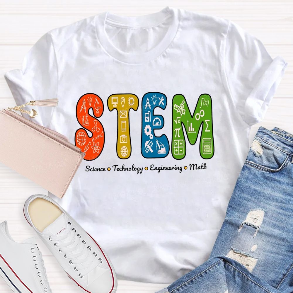 STEM Science Technology Engineering Math Geek Teacher T-shirt