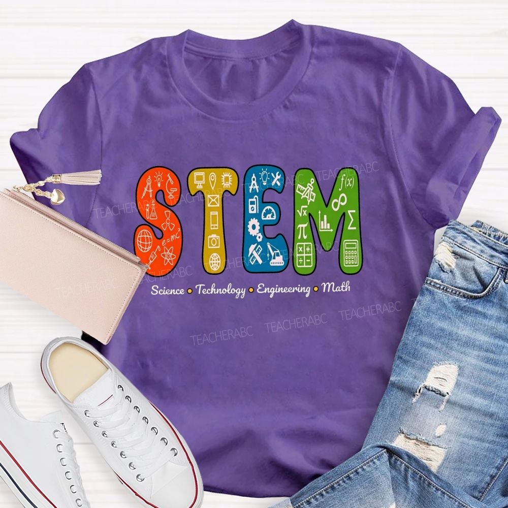 STEM Science Technology Engineering Math Geek Teacher T-shirt