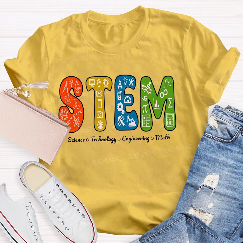 STEM Science Technology Engineering Math Geek Teacher T-shirt