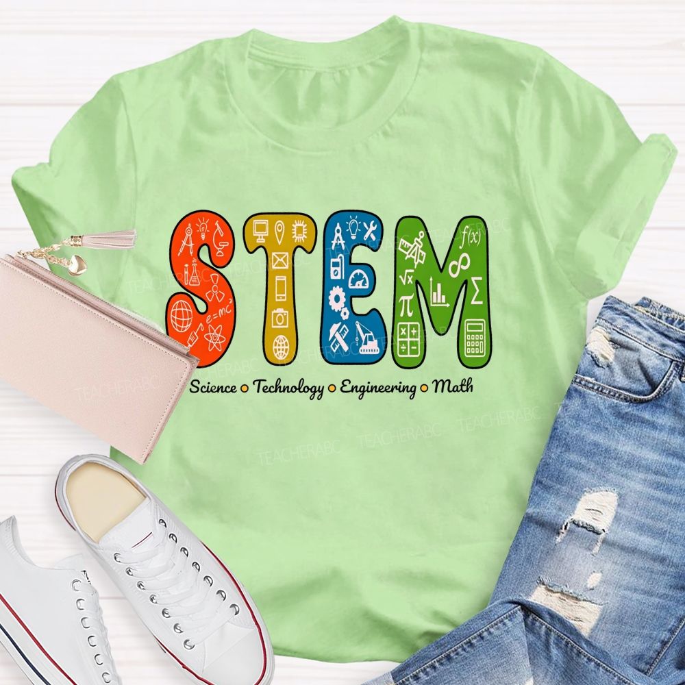 STEM Science Technology Engineering Math Geek Teacher T-shirt