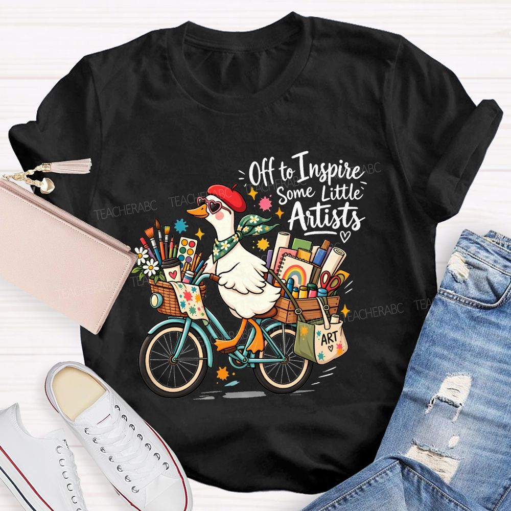 Off To Inspire Some Little Artists Teaching Little Creators Teacher T-shirt
