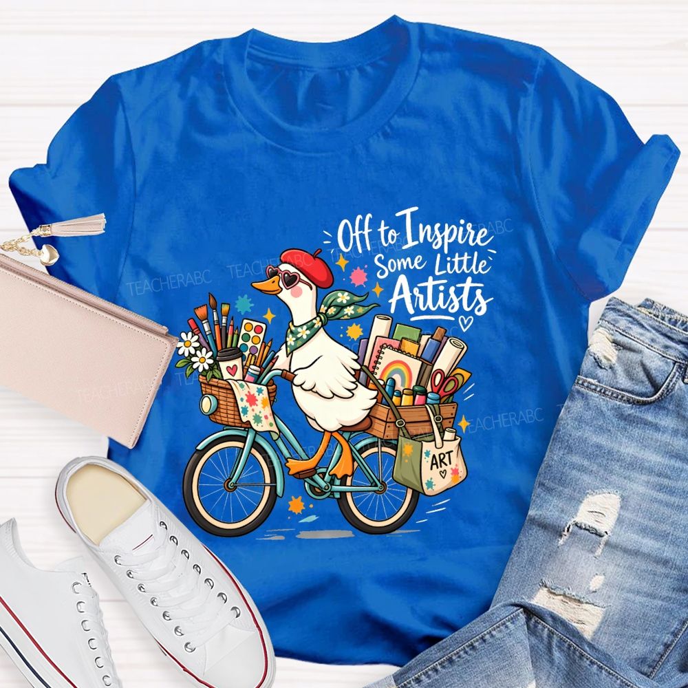 Off To Inspire Some Little Artists Teaching Little Creators Teacher T-shirt