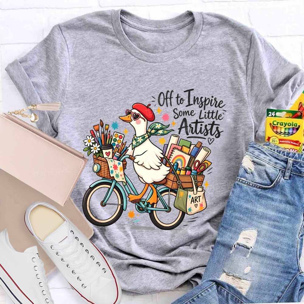 Off To Inspire Some Little Artists Teaching Little Creators Teacher T-shirt