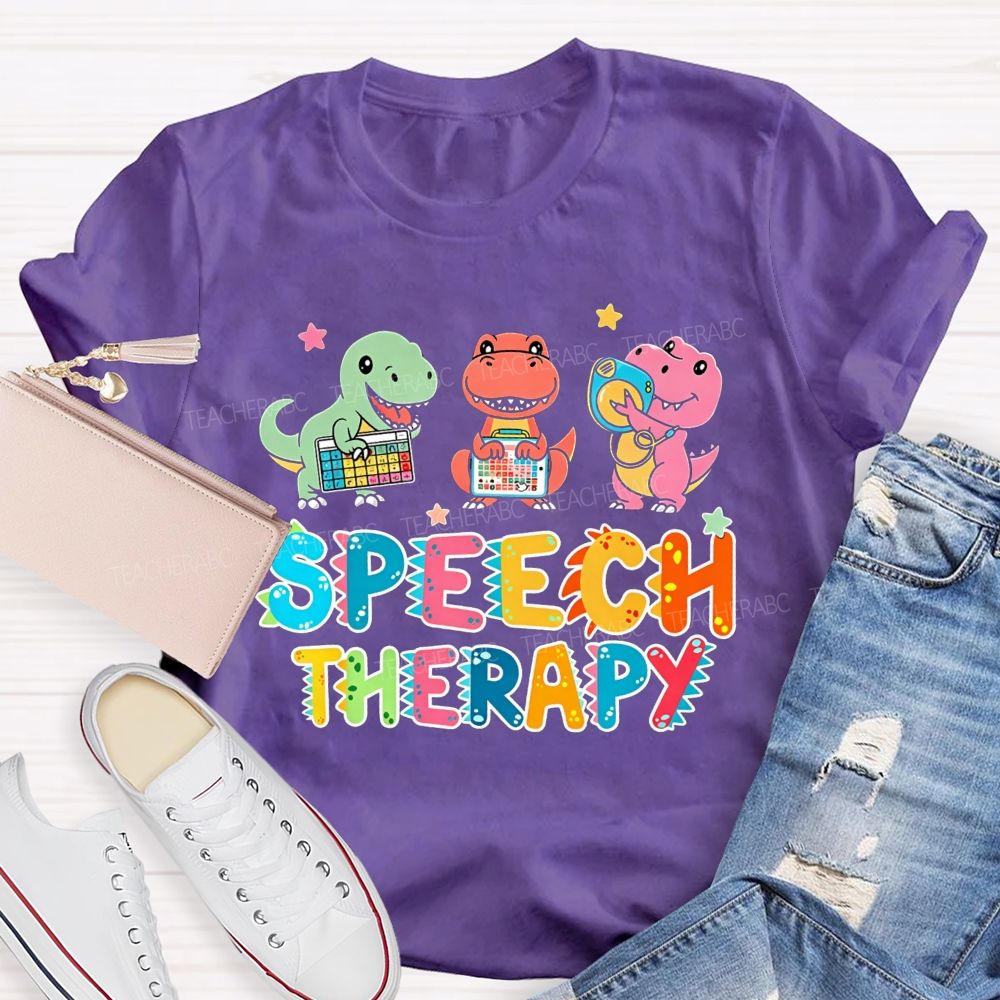 Speech Therapy Dinos Love Speech Goals Roar Talk Communicate Teacher T-shirt