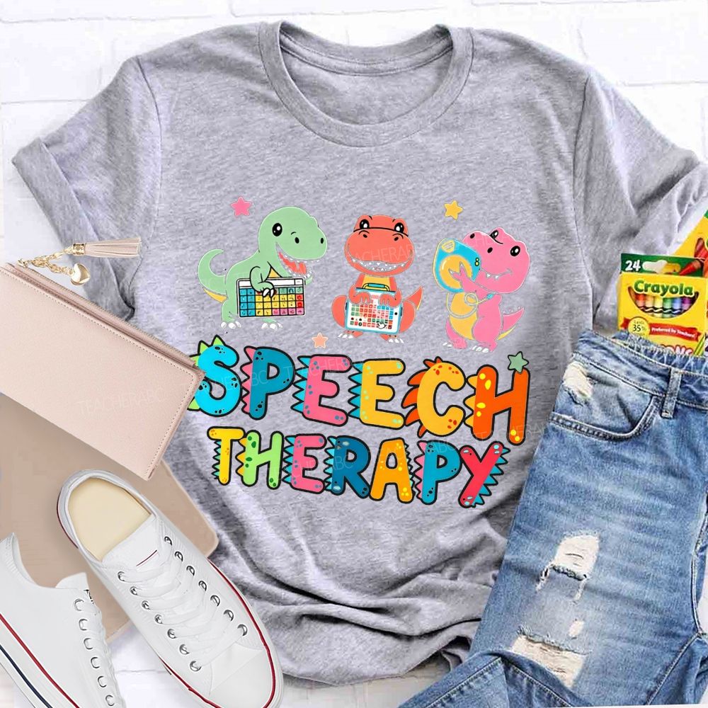 Speech Therapy Dinos Love Speech Goals Roar Talk Communicate Teacher T-shirt