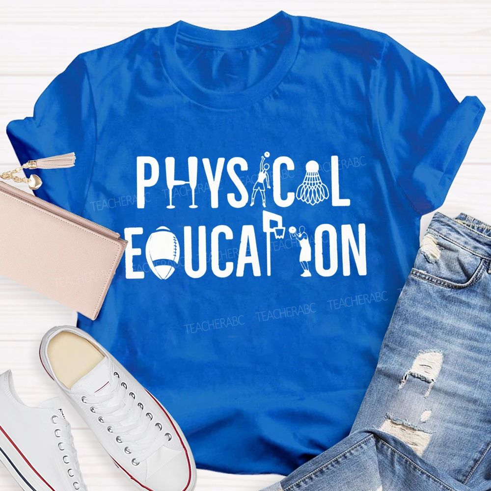 Physical Education Creative Sport Silhouette Pe Teacher T-shirt