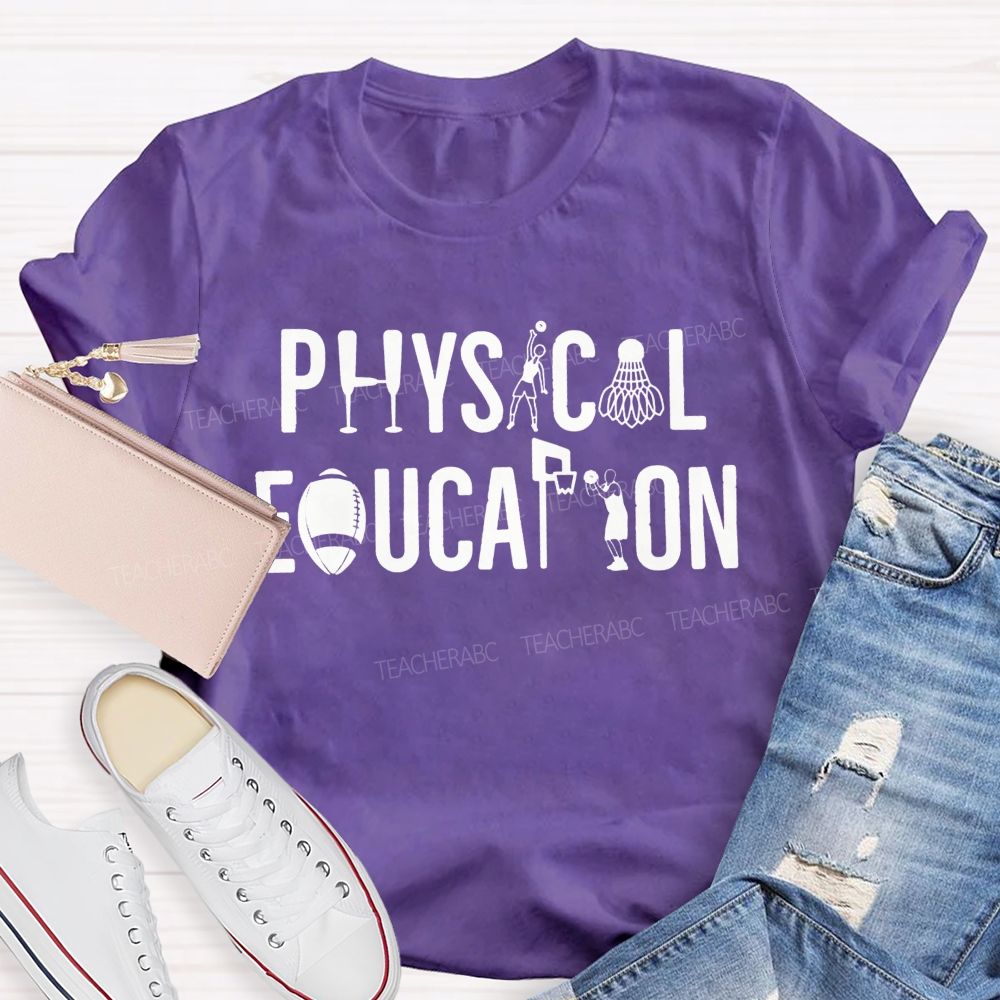 Physical Education Creative Sport Silhouette Pe Teacher T-shirt