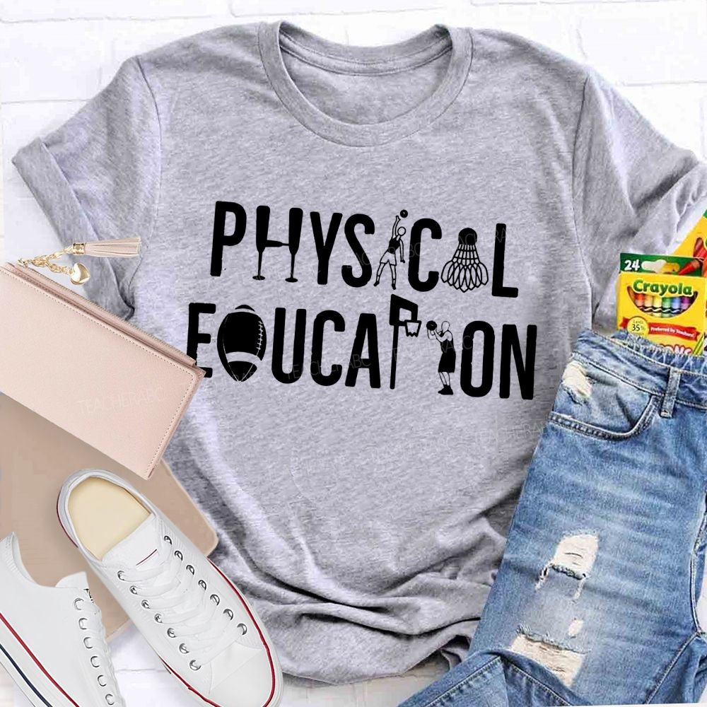 Physical Education Creative Sport Silhouette Pe Teacher T-shirt