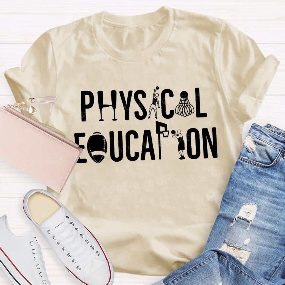 Physical Education Creative Sport Silhouette Pe Teacher T-shirt