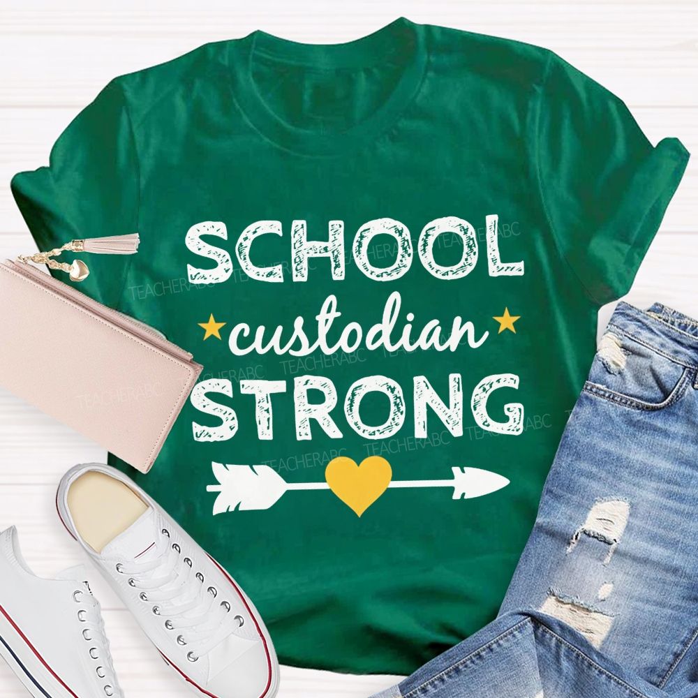 School Custodian Strong Arrow Heart T-shirt