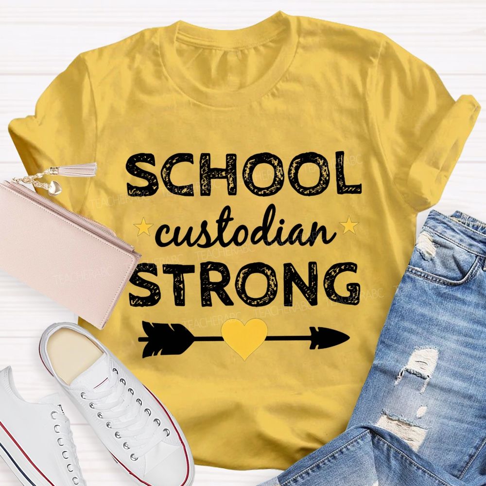 School Custodian Strong Arrow Heart T-shirt