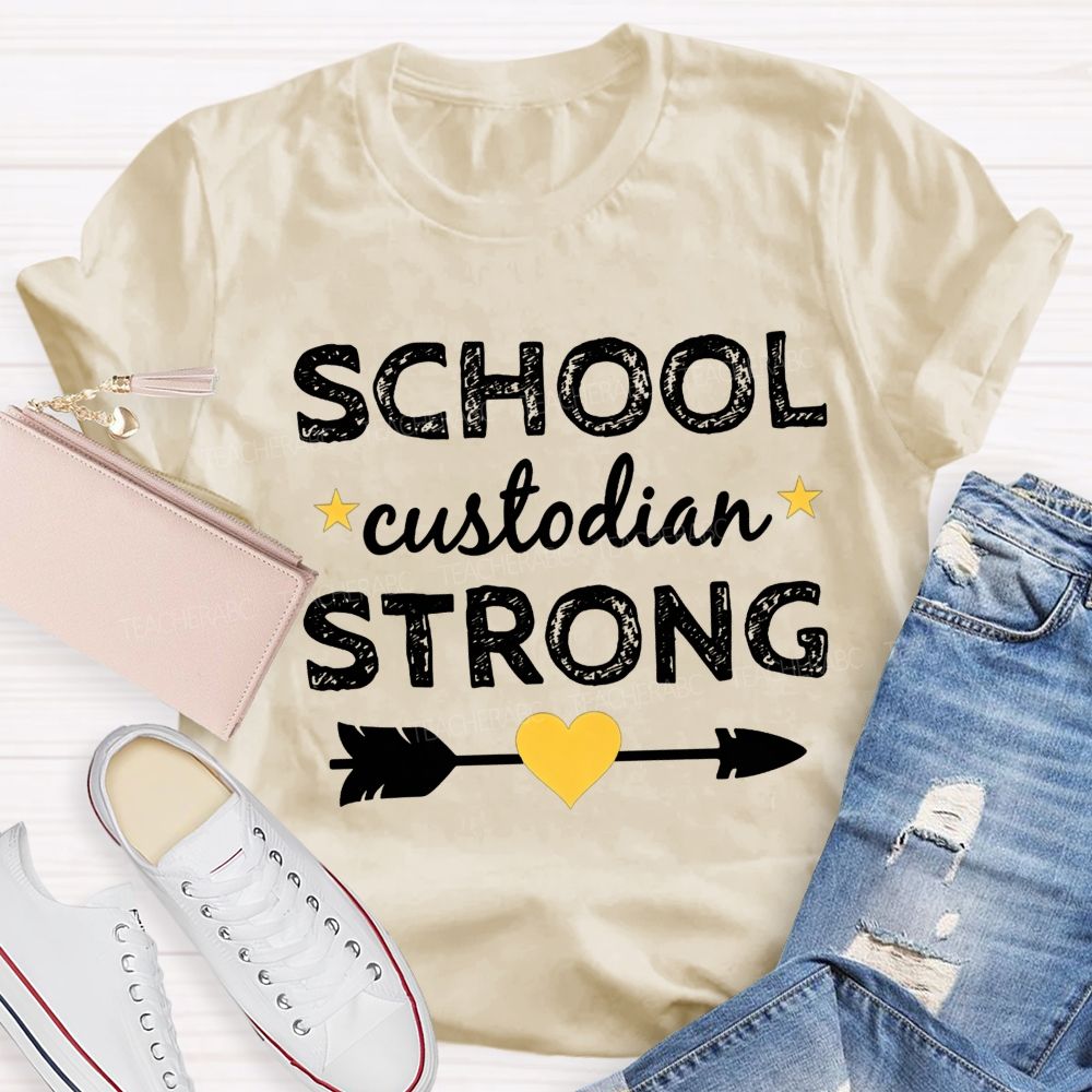 School Custodian Strong Arrow Heart T-shirt