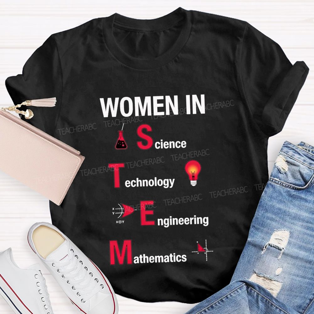 Science Technology Engineering Mathematics Breaking Boundaries Teacher T-shirt