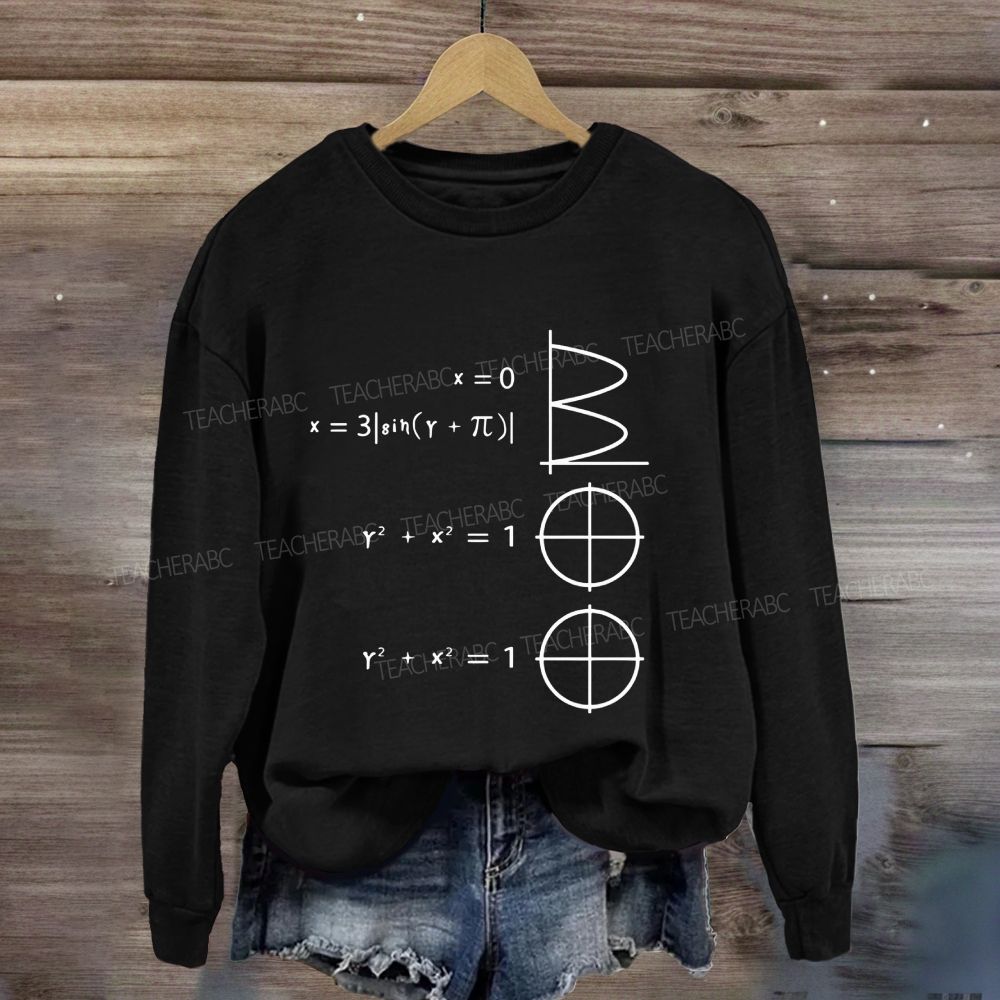 Math Equation Moo Cow Graph Formula Calculus Math Teacher Sweatshirt