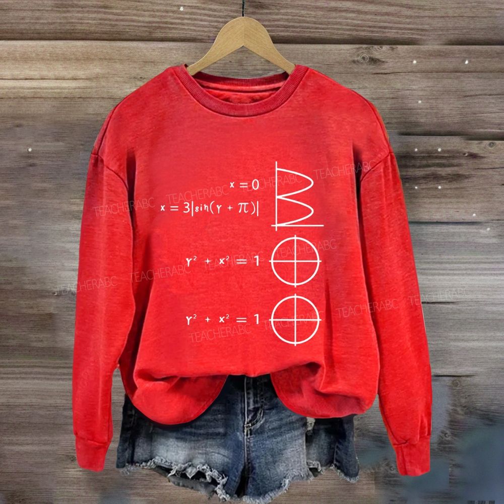 Math Equation Moo Cow Graph Formula Calculus Math Teacher Sweatshirt