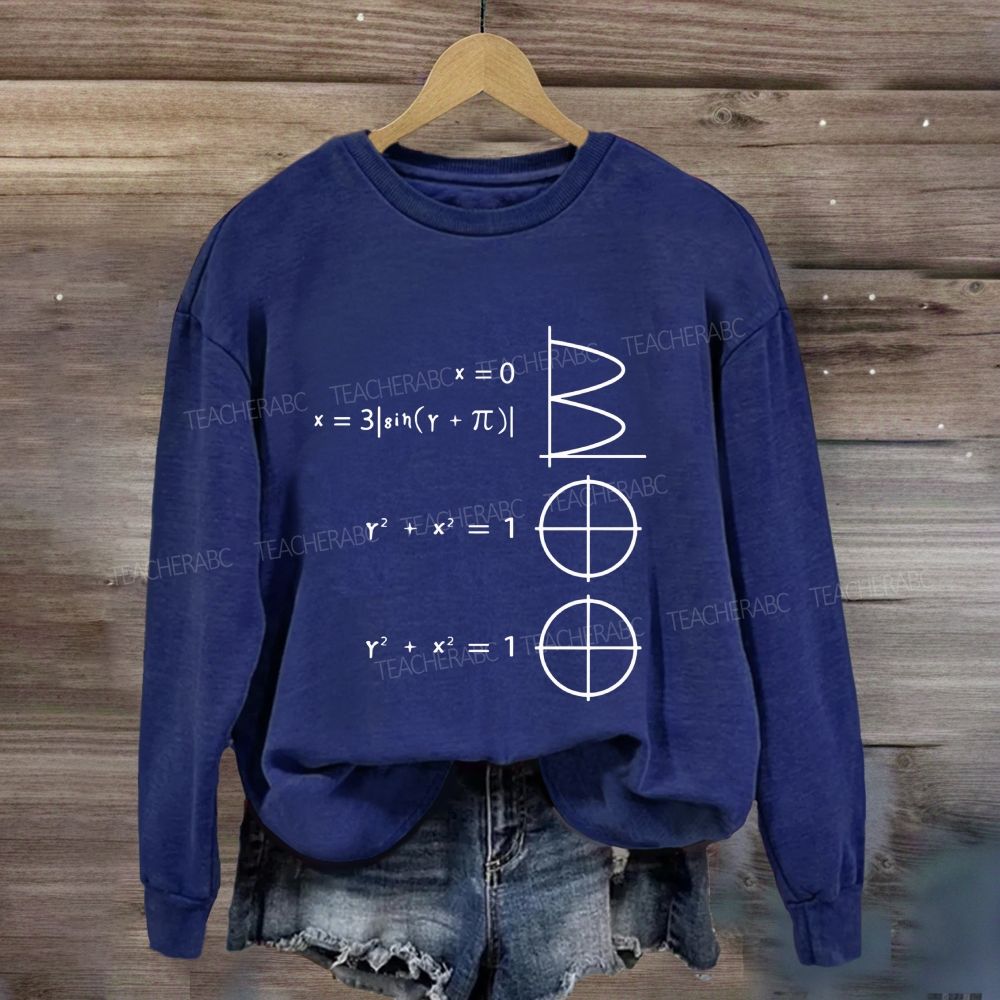 Math Equation Moo Cow Graph Formula Calculus Math Teacher Sweatshirt