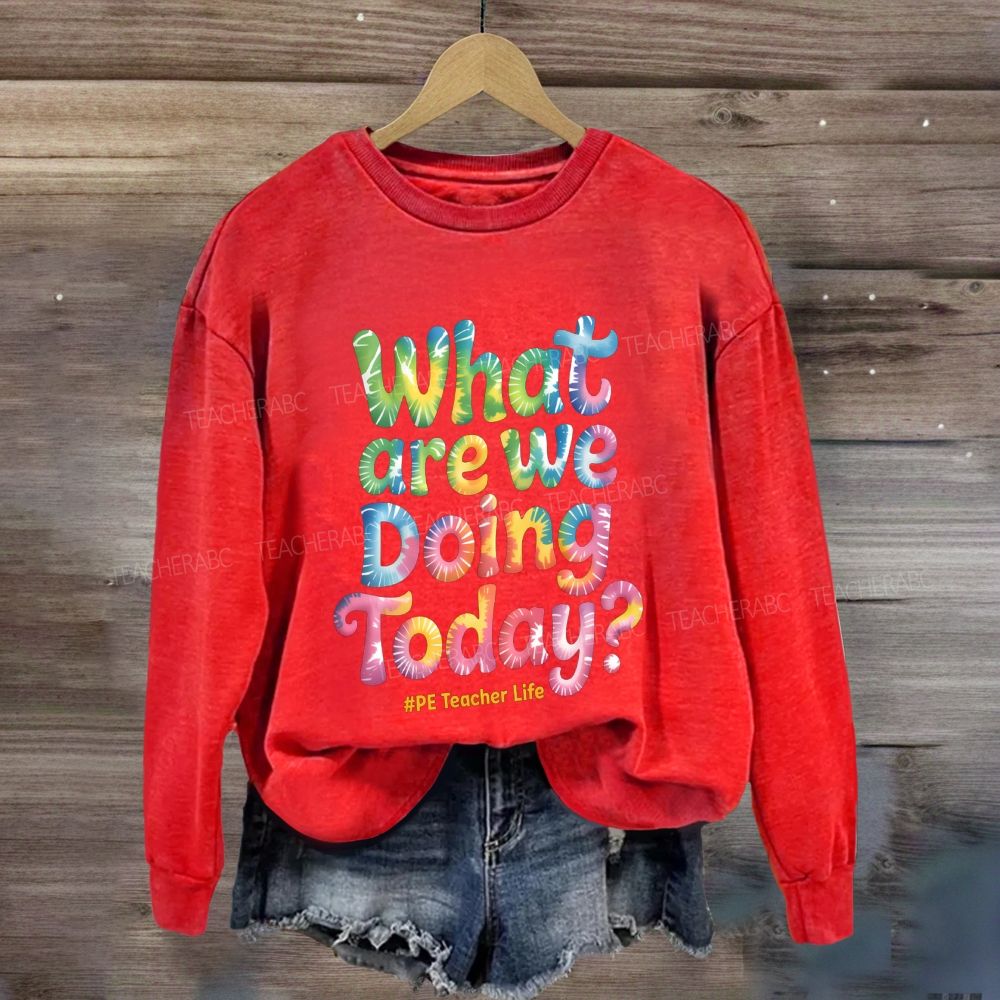 What Are We Doing Today Pe Teacher Life Sweatshirt