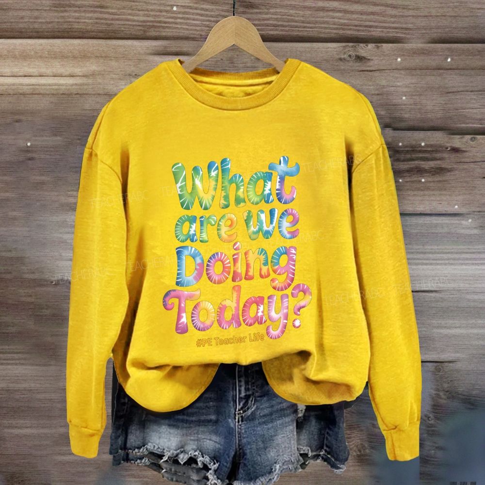 What Are We Doing Today Pe Teacher Life Sweatshirt