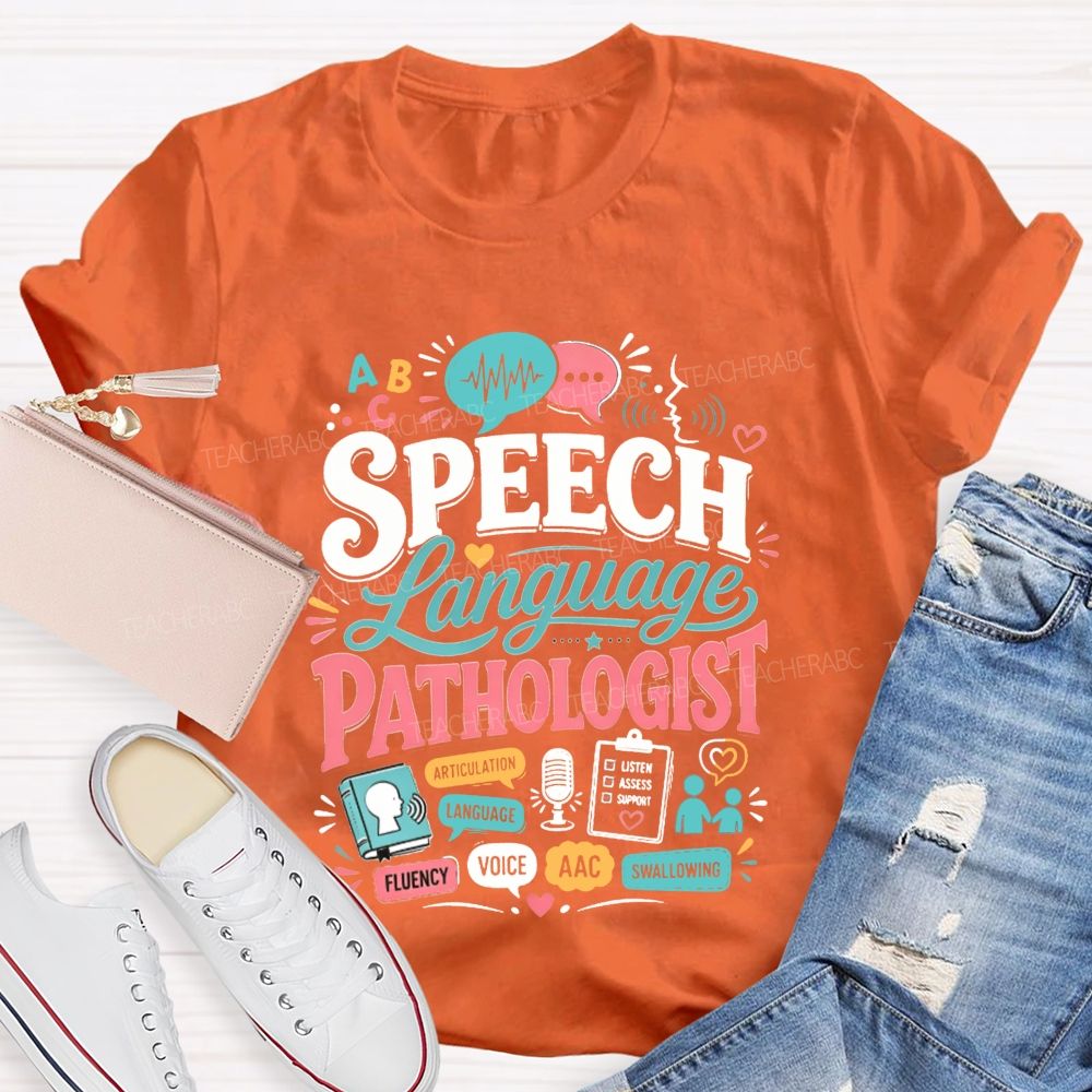 Speech‑Language Pathologist Where Voices Find Their Words Teacher T-shirt
