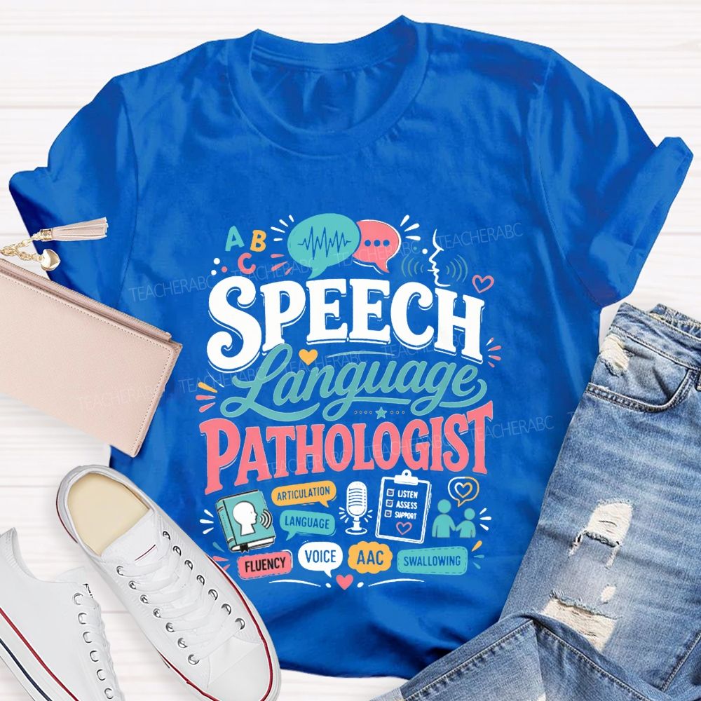 Speech‑Language Pathologist Where Voices Find Their Words Teacher T-shirt