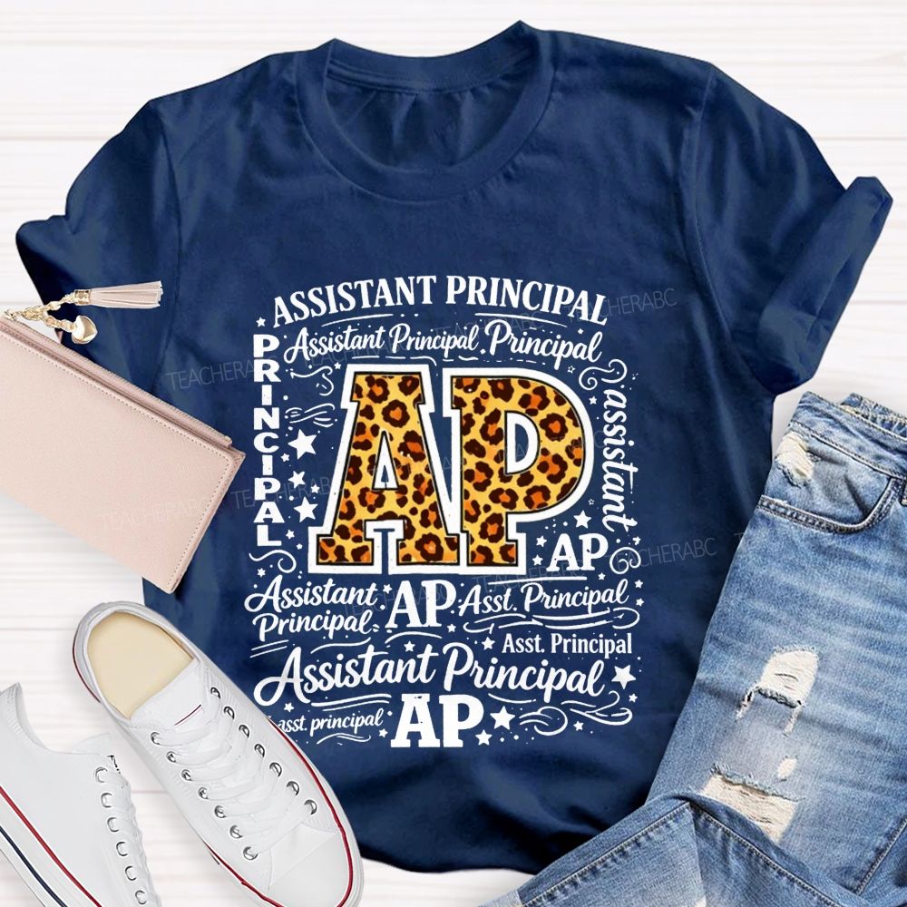 Leopard Ap Assistant Principal Word Teacher T-shirt