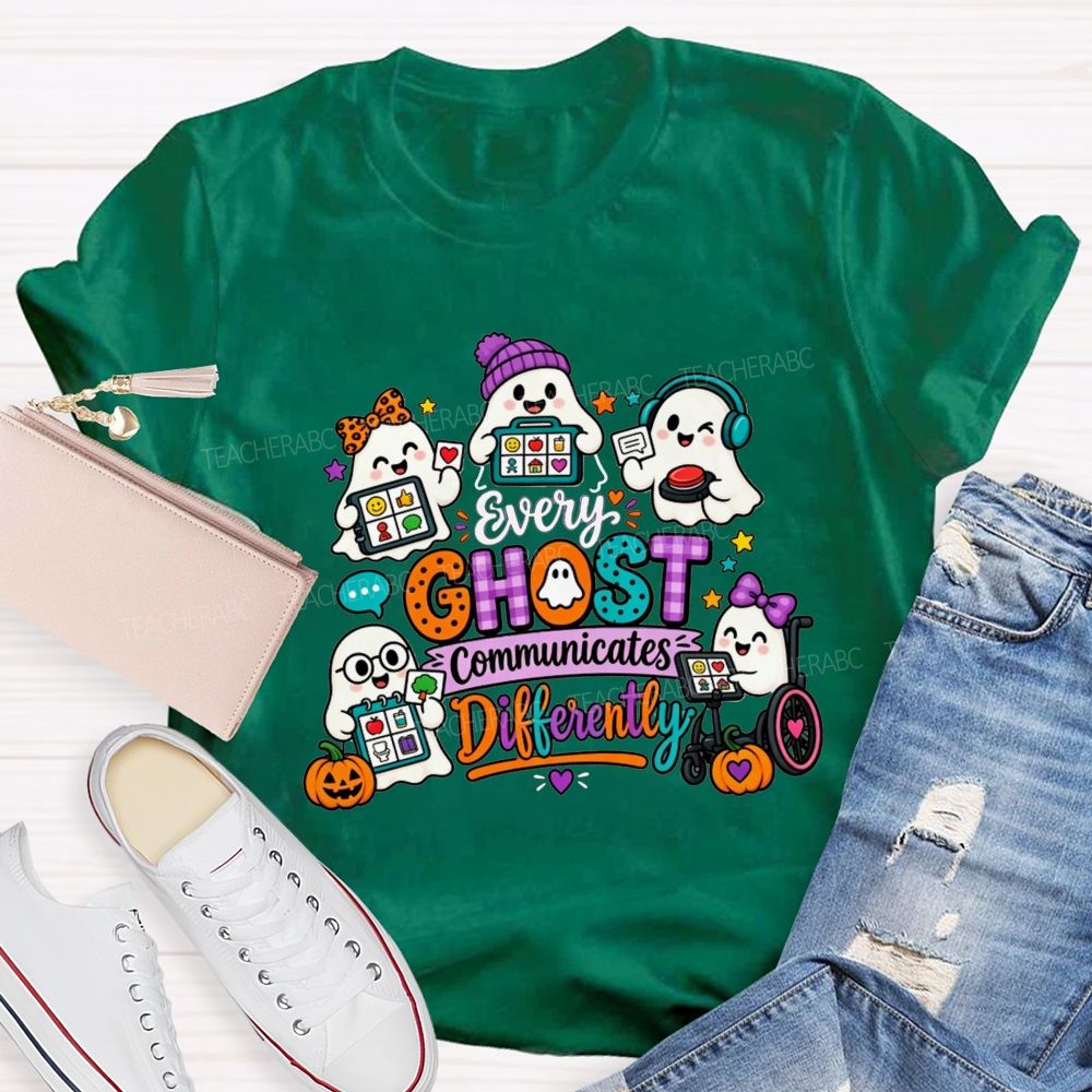 Every Ghost Communicates Differently Halloween Speech Therapy T-shirt