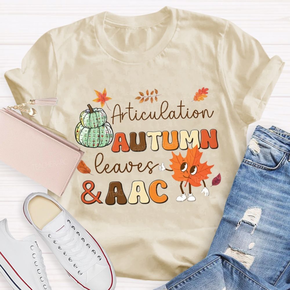 Articulation Autumn Leaves And Fall Slp Teacher T-shirt