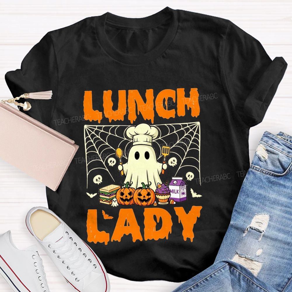 Lunch Lady Halloween Vibes Fall T-shirt