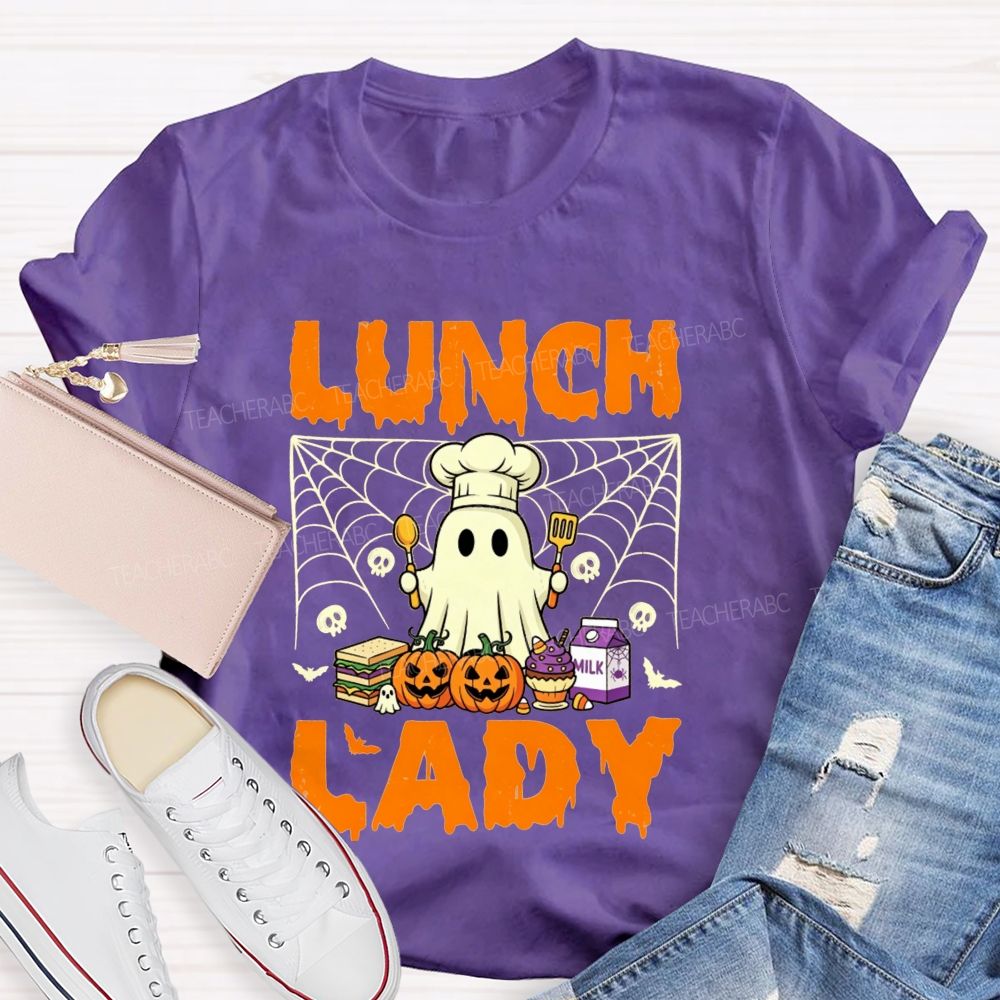 Lunch Lady Halloween Vibes Fall T-shirt