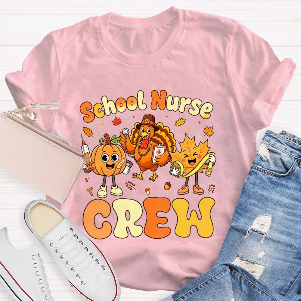 School Nurse Crew Fall Vibes And School Nurse Lives T-shirt