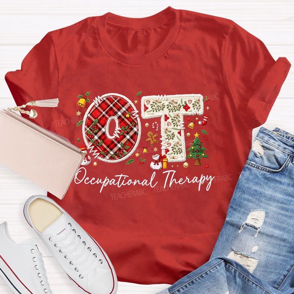 Ot Occupational Therapy Christmas Teacher T-shirt