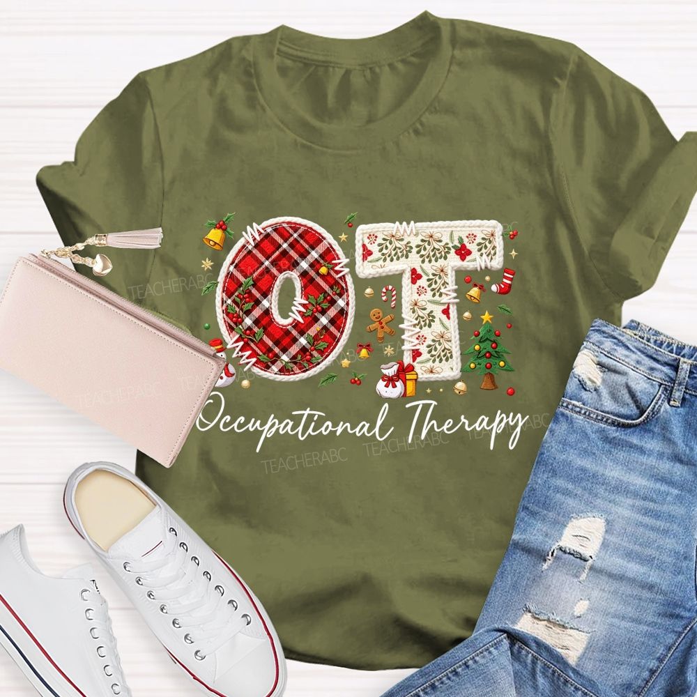 Ot Occupational Therapy Christmas Teacher T-shirt