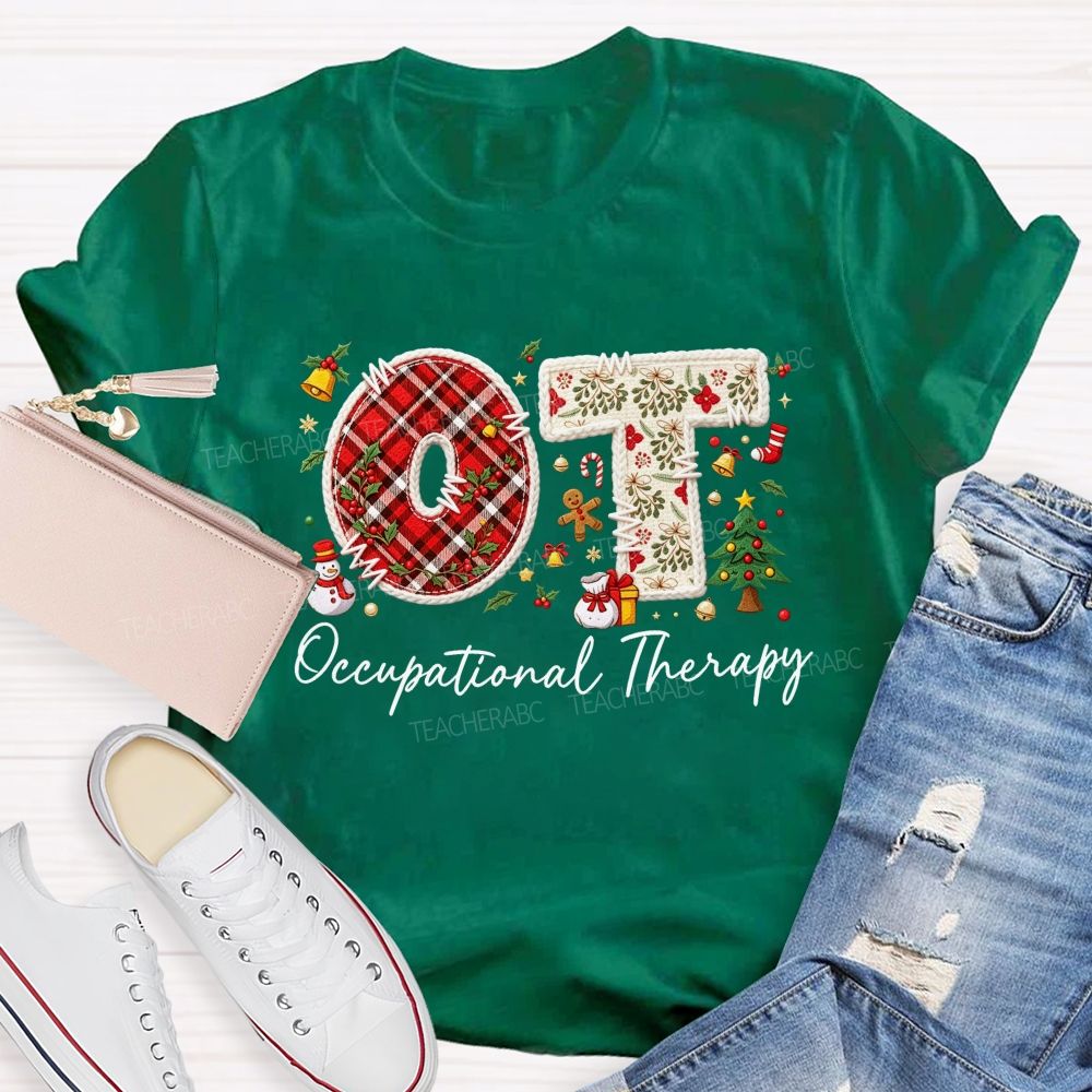Ot Occupational Therapy Christmas Teacher T-shirt