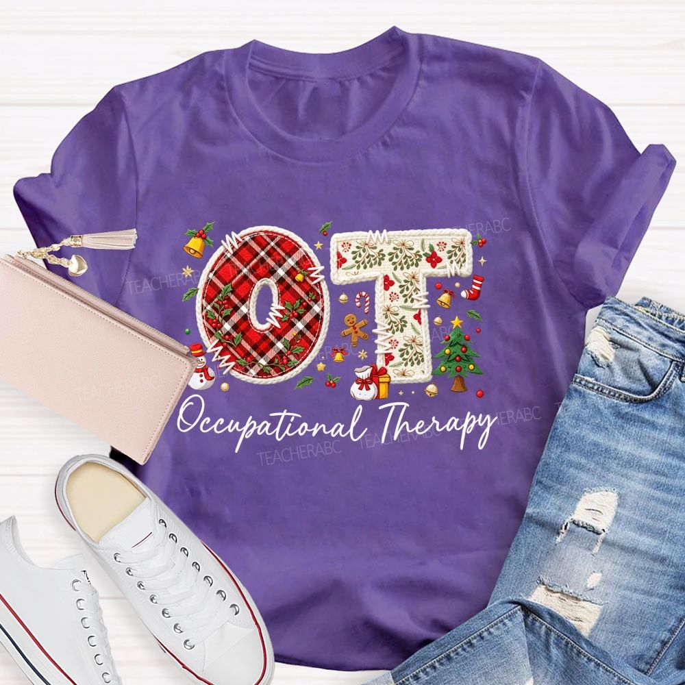 Ot Occupational Therapy Christmas Teacher T-shirt
