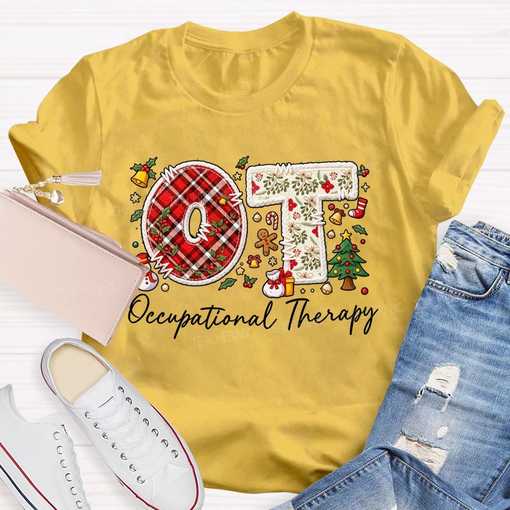 Ot Occupational Therapy Christmas Teacher T-shirt