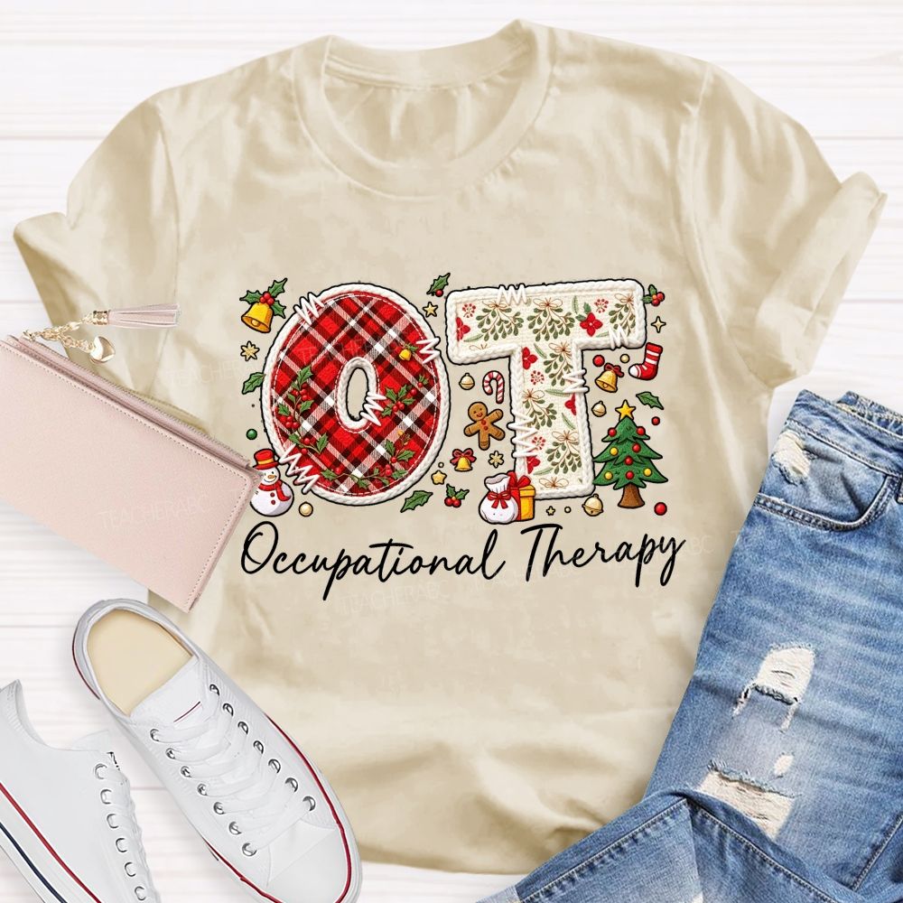 Ot Occupational Therapy Christmas Teacher T-shirt