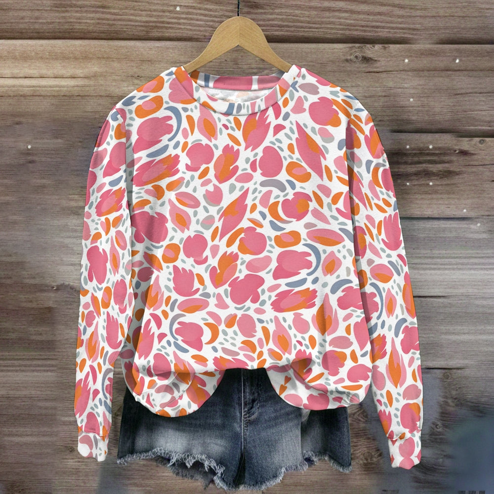 Bright Pink Flower Sweatshirt