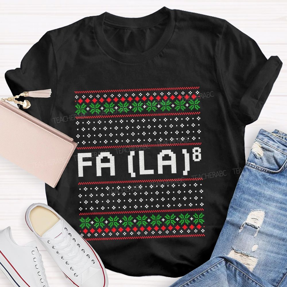 Math Teacher Christmas Mathematical Formulas Teacher T-shirt