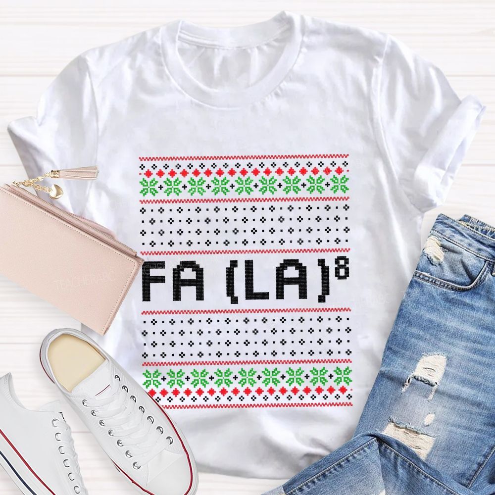 Math Teacher Christmas Mathematical Formulas Teacher T-shirt