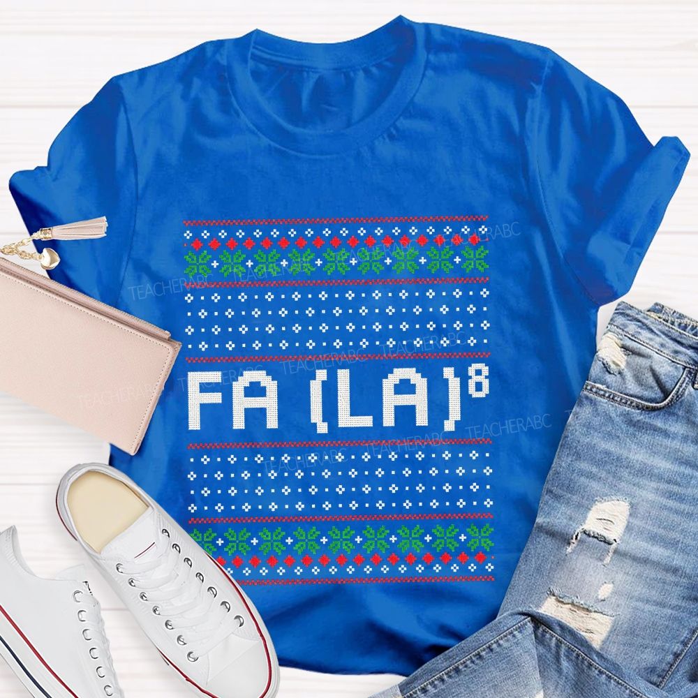 Math Teacher Christmas Mathematical Formulas Teacher T-shirt