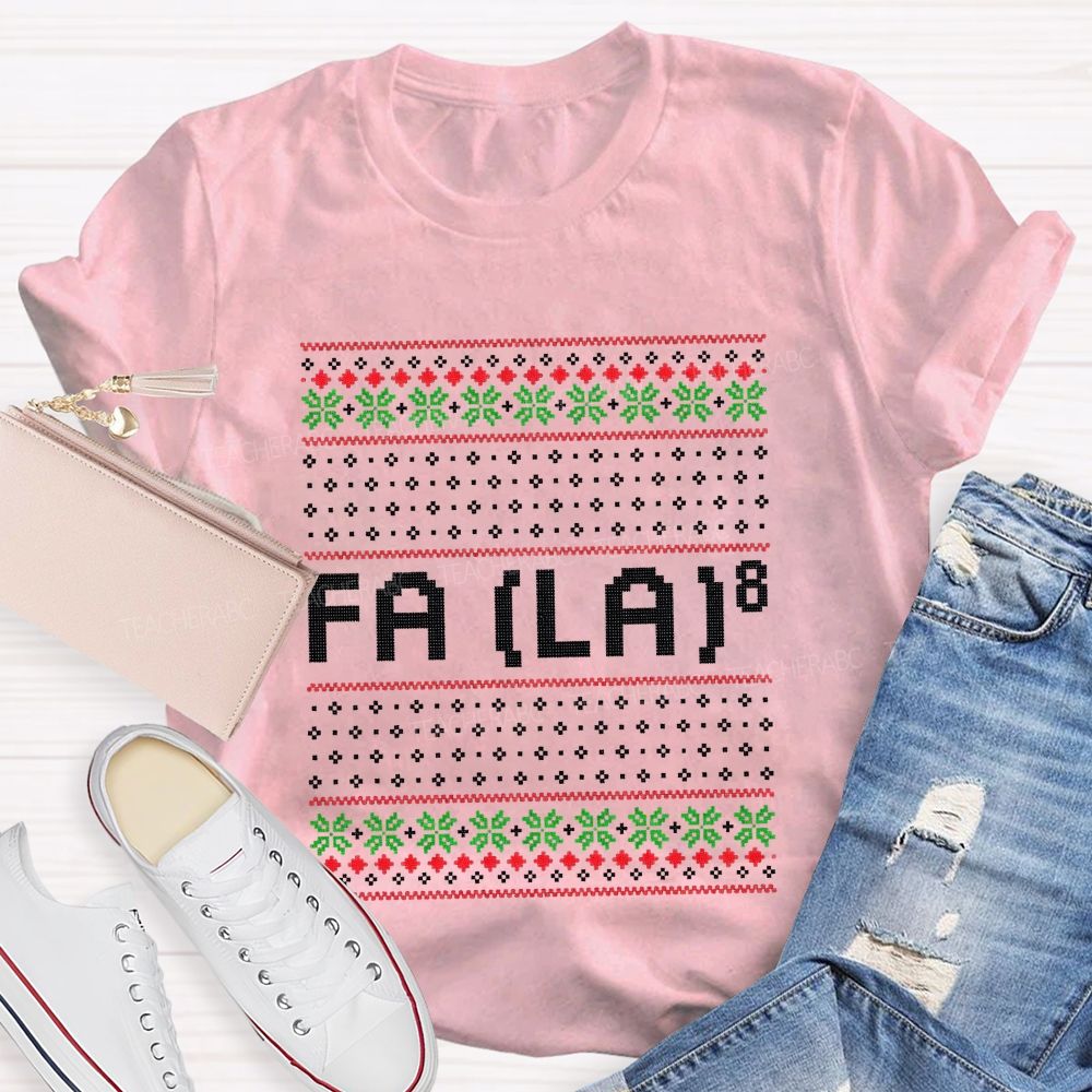 Math Teacher Christmas Mathematical Formulas Teacher T-shirt