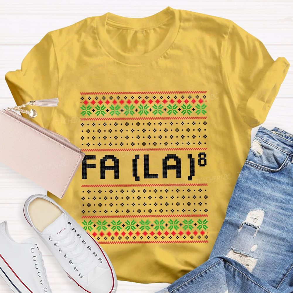 Math Teacher Christmas Mathematical Formulas Teacher T-shirt
