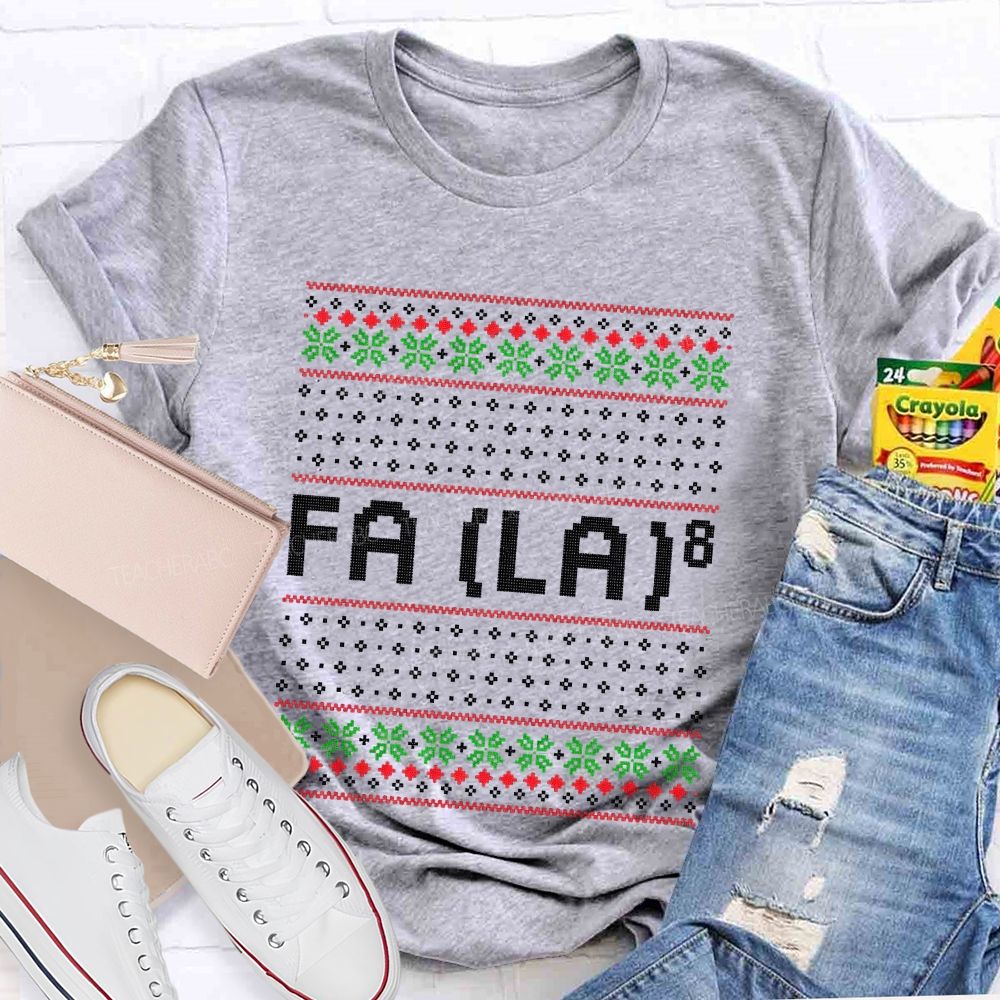 Math Teacher Christmas Mathematical Formulas Teacher T-shirt