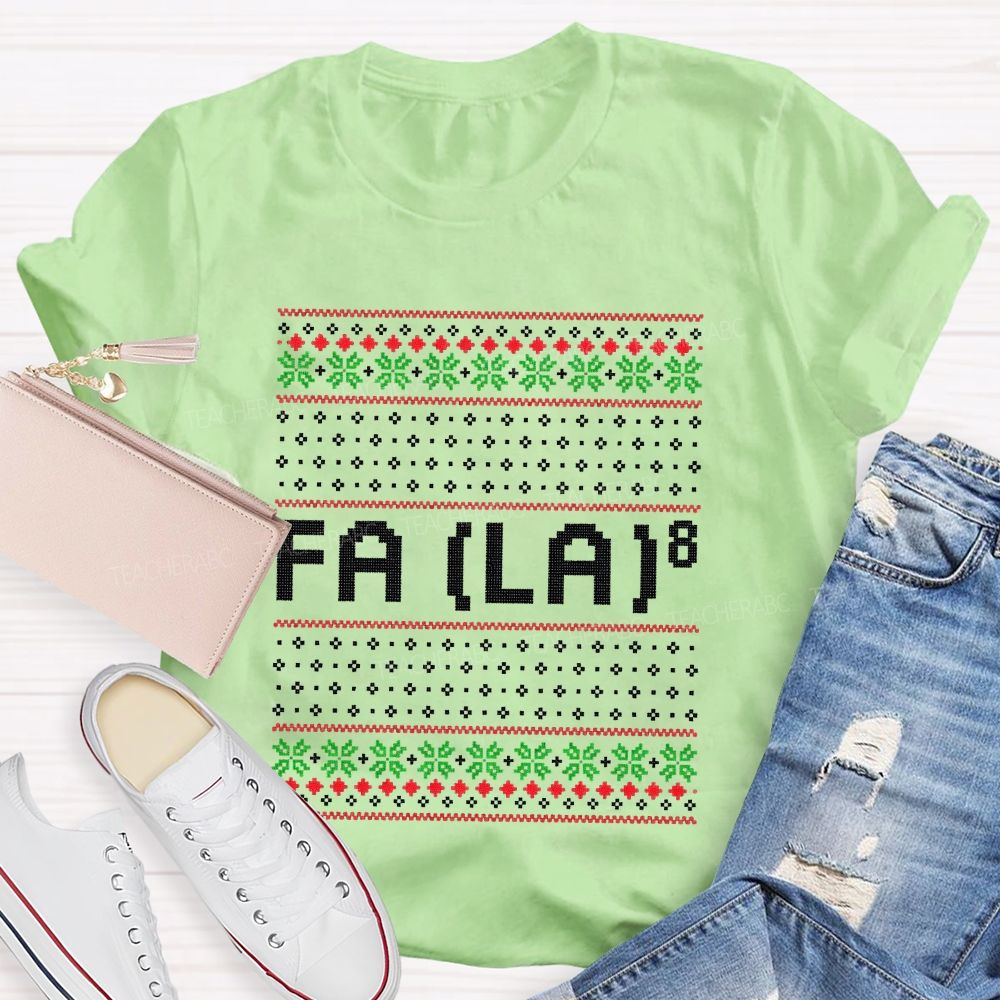 Math Teacher Christmas Mathematical Formulas Teacher T-shirt